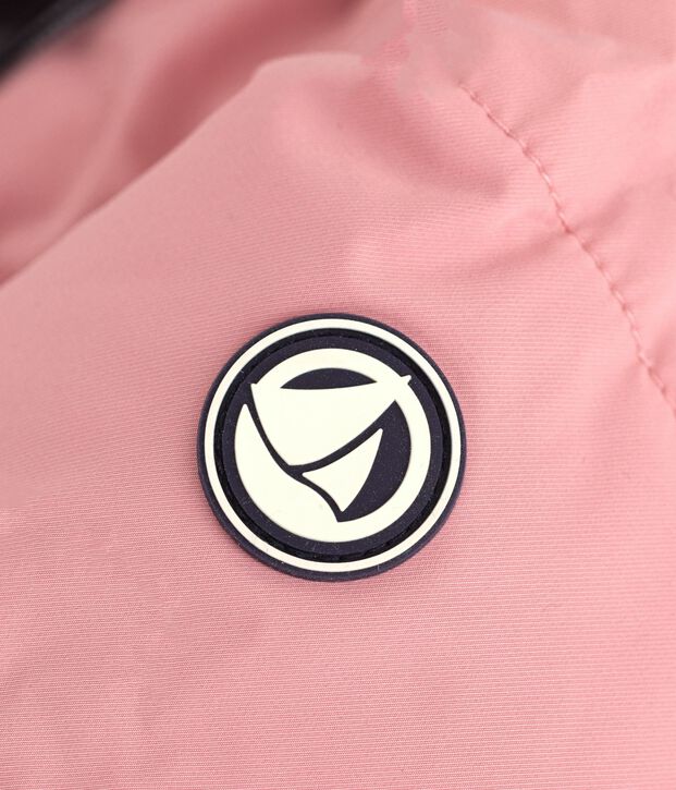 Piumino in poliestere tinta unita neonato rosa