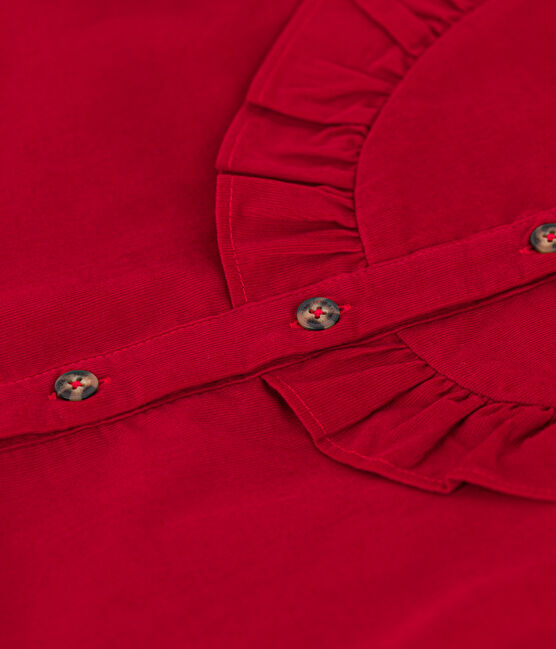 Blusa in velluto fine bambina rosso CORRIDA