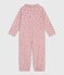 Tutina e sacco nanna in cotone con colletto e stampa neonato rosa JOLI/bianco MULTICO