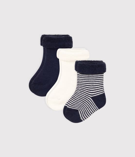 Confezione da 3 paia di calzini in maglia tinta unita neonato variante 3