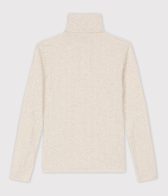 T-shirt lupetto l'Iconique in tessuto jacquard beige MONTELIMAR CHINE