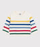 Maglione in misto lana e cotone a righe multicolori neonato bianco MARSHMALLOW/bianco MULTICO