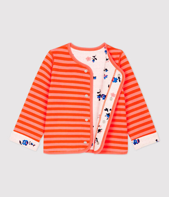 Cardigan reversibile bebè. PEACHY/ CAROTTE