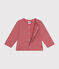 Cardigan in tessuto felpato per bebè rosa ROSEWOOD