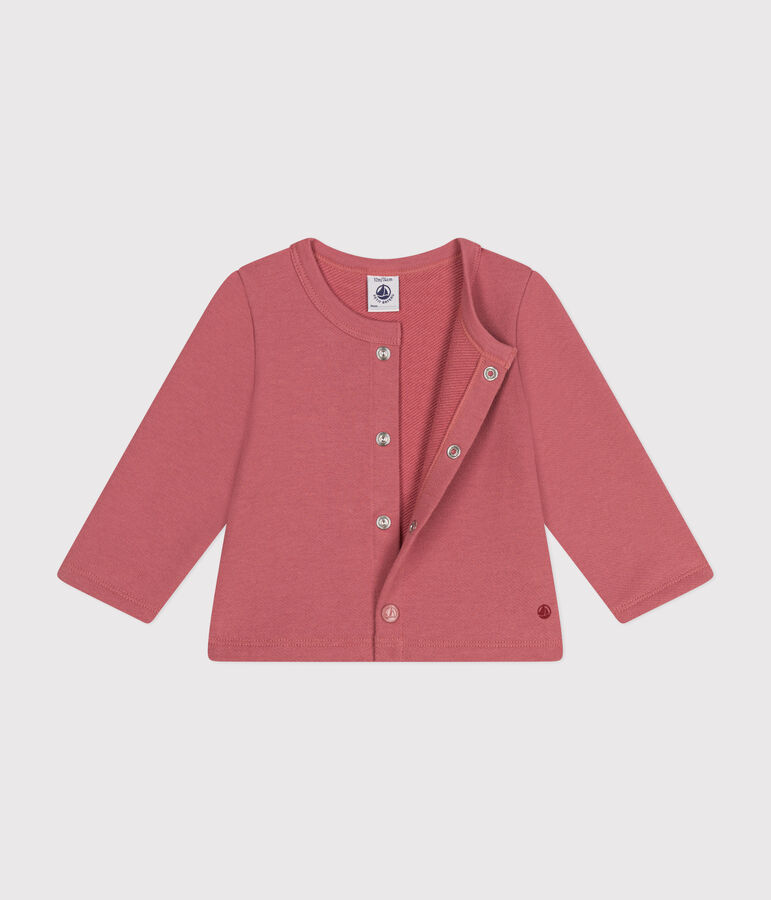 Cardigan in tessuto felpato per beb&egrave; rosa