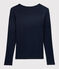 T-shirt cocotte "L'ICONIQUE" in cotone Donna blu SMOKING