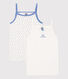 Confezione da 2 canottiere con spalline in cotone bambina