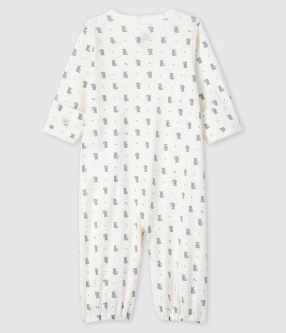 Combisac da neonato fantasia koala a costine bianco MARSHMALLOW/bianco MULTICO