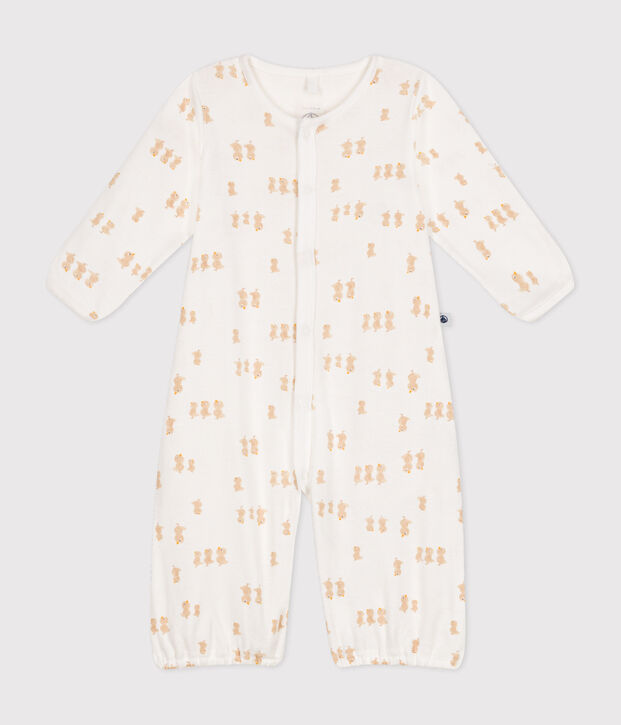 Sacco nanna in cotone neonato bianco/grigio