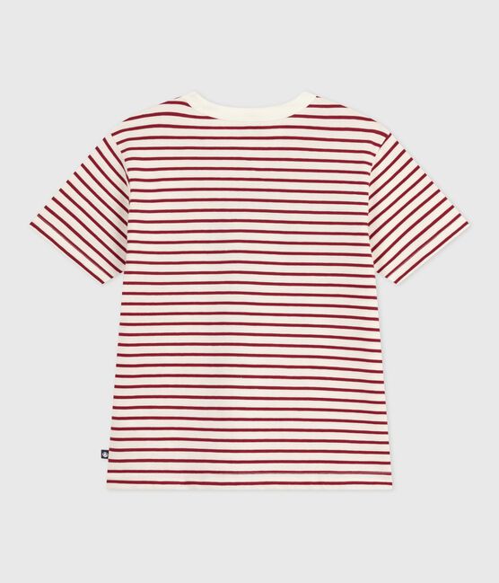 T-shirt maniche corte con stampa bambino rosso MILK/ AMARANTE