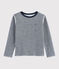 T-shirt double face bambino blu SMOKING/bianco MARSHMALLOW