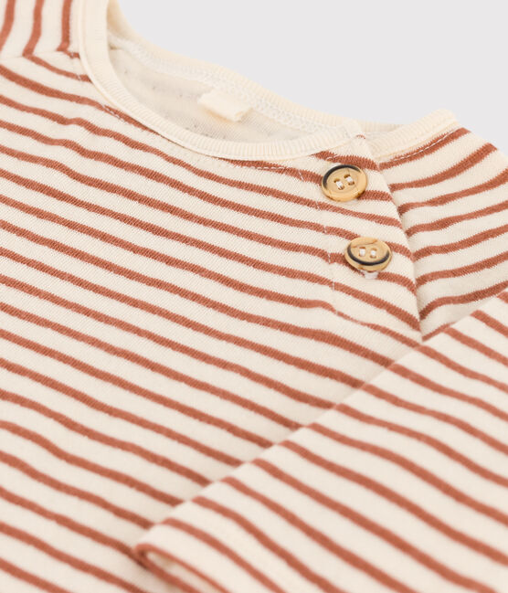 T-shirt bebè a righe in tubique di cotone	 bianco AVALANCHE/ CINA:AVALANCHE