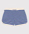 Shorts bambina in spugna bouclette a righe blu SURF/ AVALANCHE