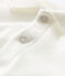 Body  in cotone a manica lunga con  colletto a polo bianco MARSHMALLOW