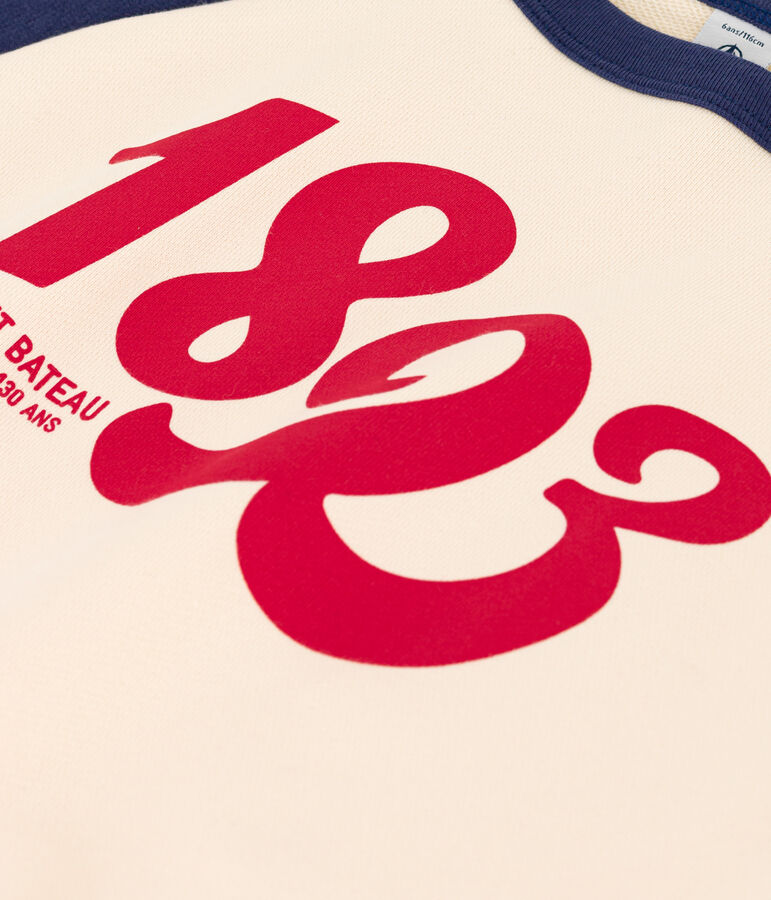 Felpa unisex blu/ecru