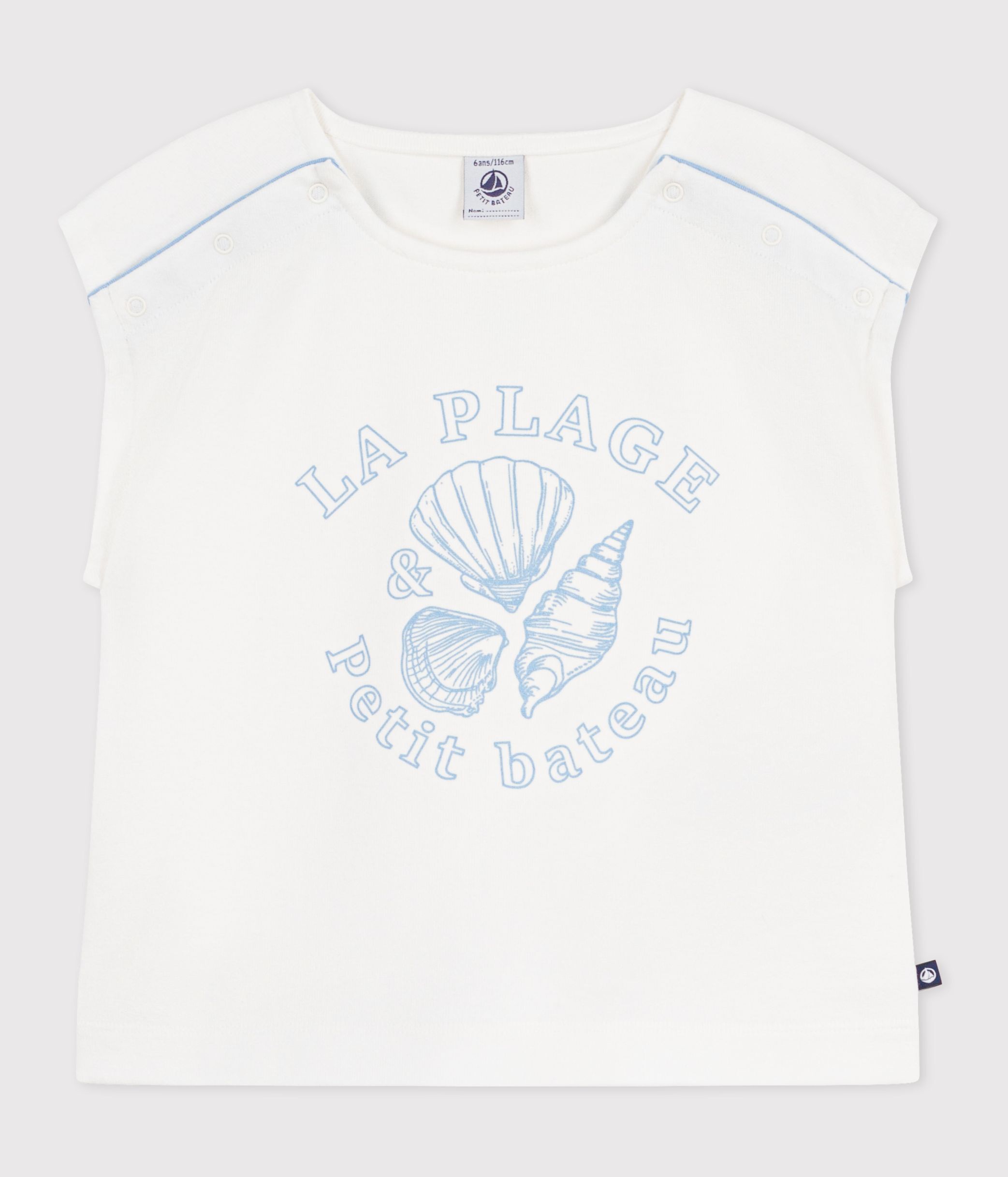T-shirt a maniche corte in cotone bambina bianco