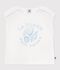 T-shirt a maniche corte in cotone bambina bianco