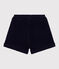 Short bambina in velluto tinta unita blu SMOKING