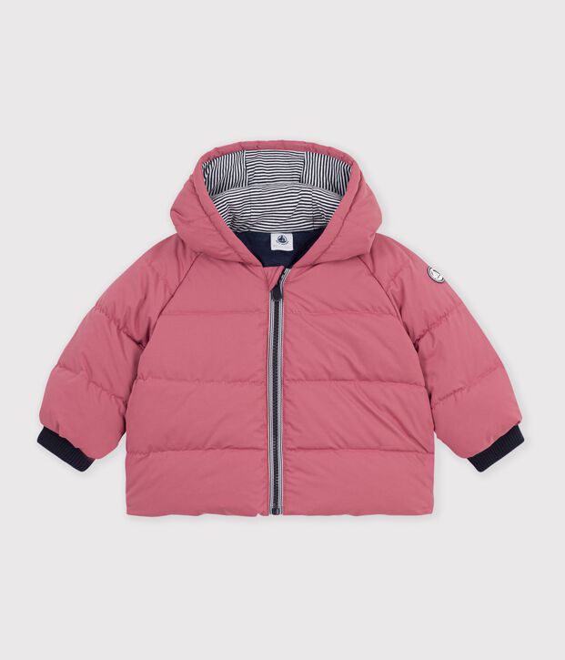 Piumino in poliestere tinta unita neonato rosa