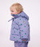 Piumino in poliestere con stampa animalier neonato viola/multicolore