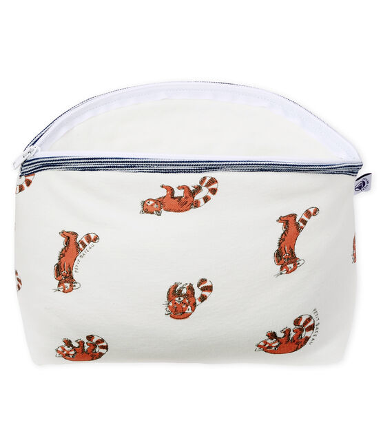 Borsina a costine bianco MARSHMALLOW+CARMIN/rosso MULTICO