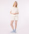 Pigiama corto in cotone con stampa a cuori donna bianco MARSHMALLOW/bianco MULTICO