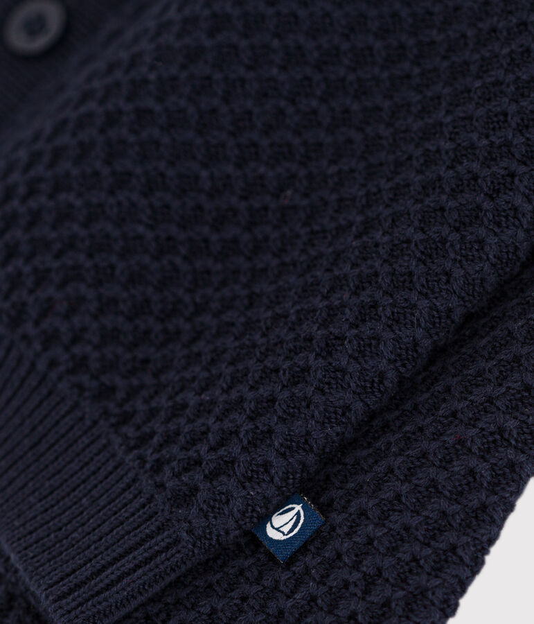 Cardigan in tricot di cotone beb&egrave; blu