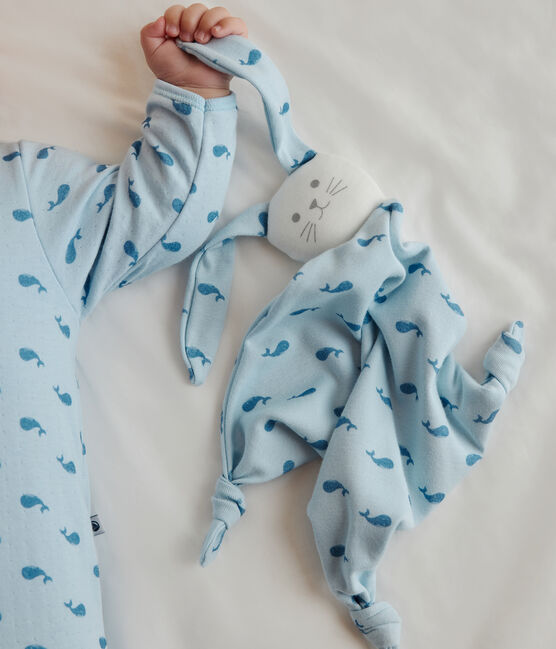 Doudou in cotone stampato neonato blu TOUDOU/ ALASKA