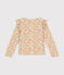 T-shirt a maniche lunghe in tessuto a costine bambina bianco AVALANCHE/ MULTICO