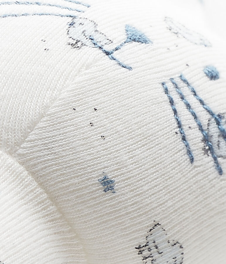 Doudou lapin b&eacute;b&eacute; mixte imprim&eacute; bianco LAIT/bianco MULTICO