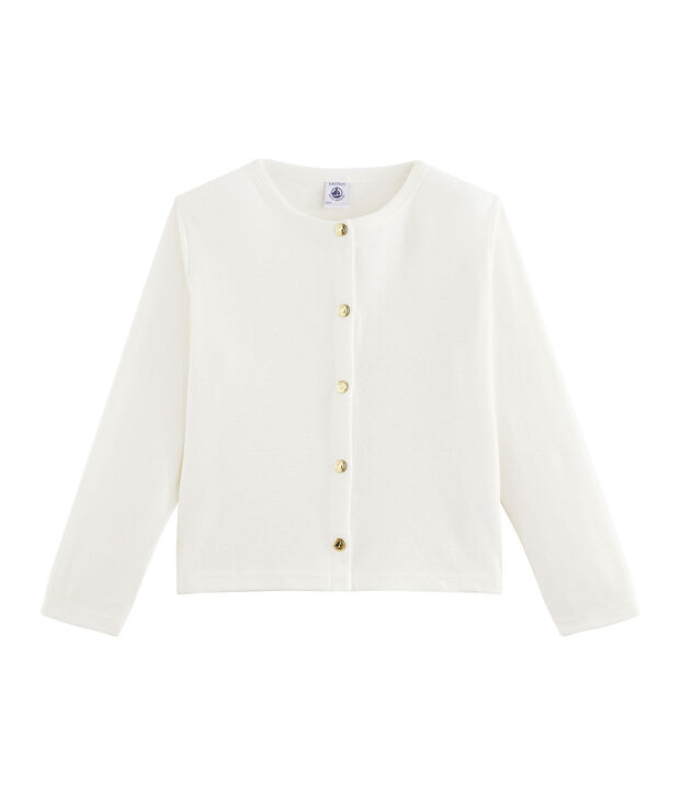 Cardigan bambina bianco