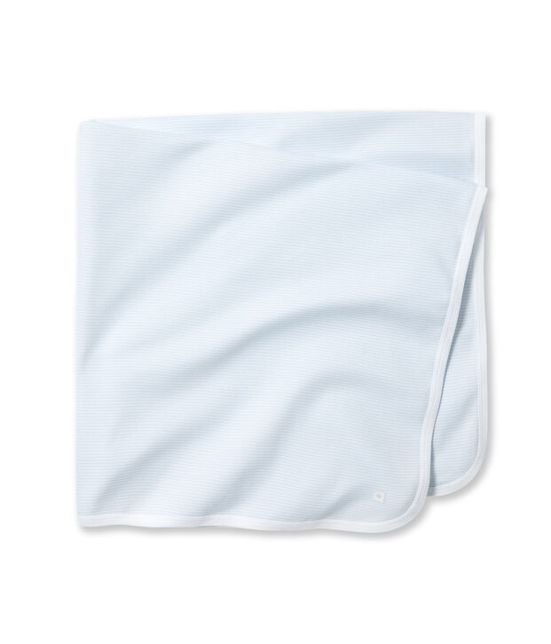Telo beb&eacute; millerighe blu/bianco