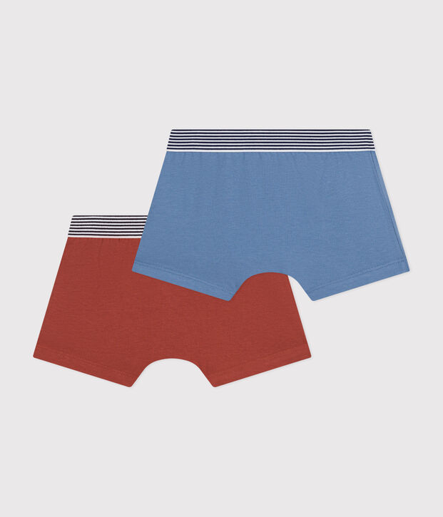 Confezione da 2 boxer in cotone ed elastan bambino multicolore