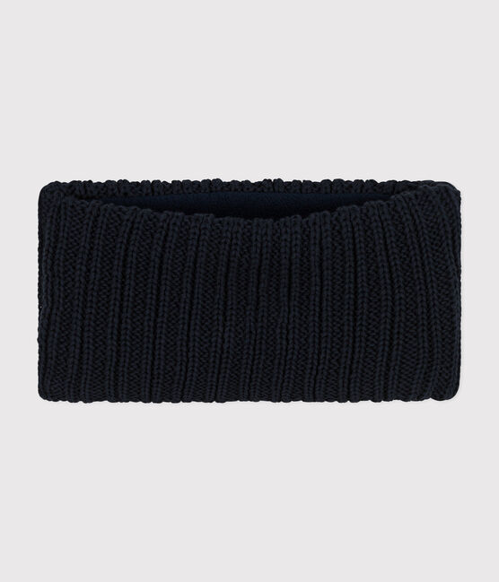 Snood in maglia foderata in pile neonato blu SMOKING