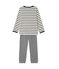 Pigiama per bambino 3 pezzi beige COQUILLE/blu SMOKING