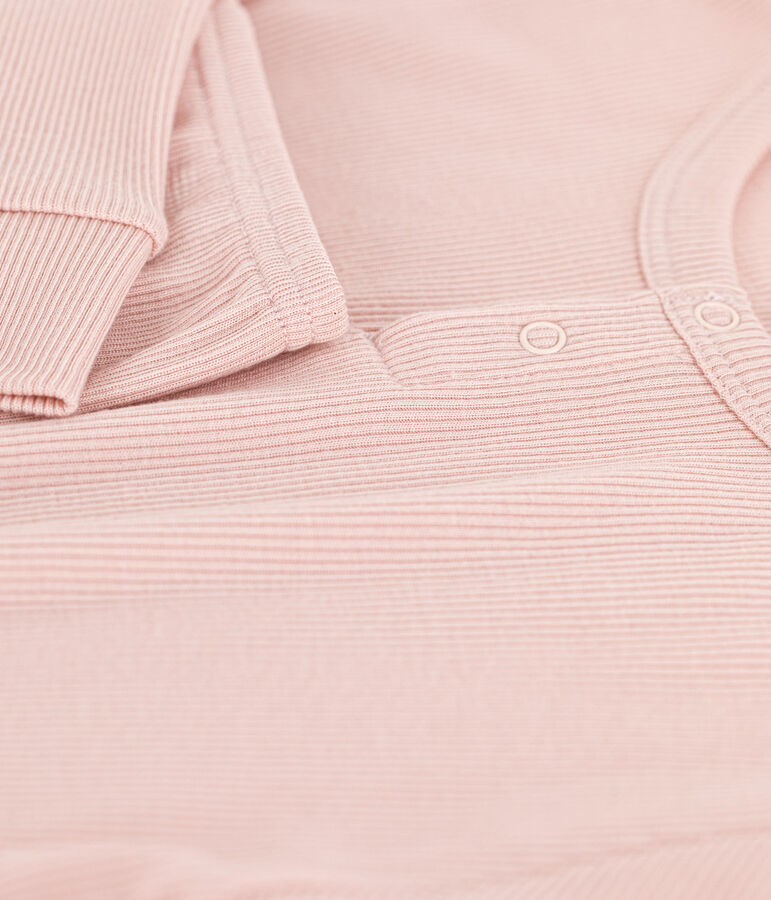 Pigiama tinta unita bambino unisex in cotone e Lyocell rosa