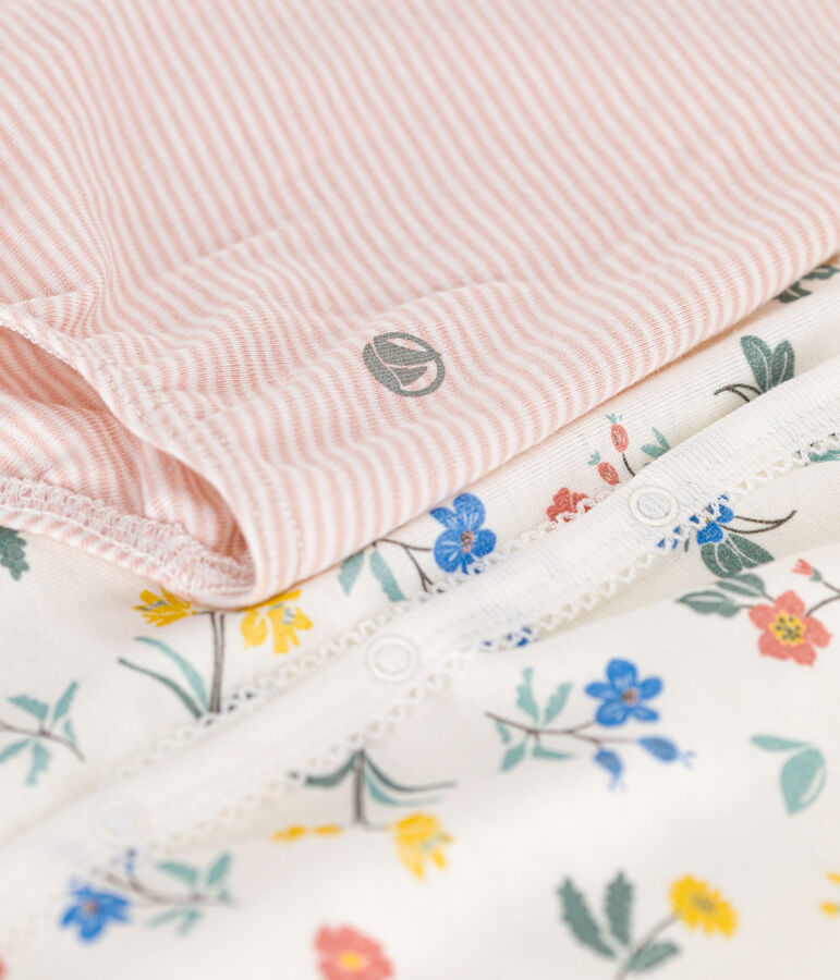 Set di 2 tutine corte beb&egrave; in cotone multicolore