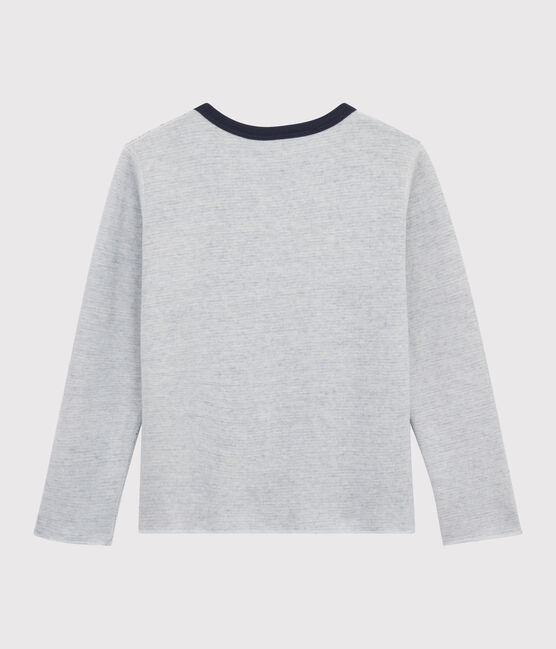 T-shirt double face bambino blu SMOKING/bianco MARSHMALLOW