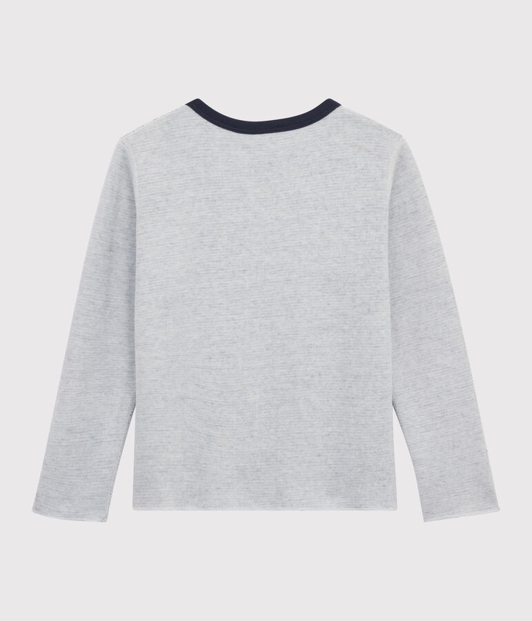 T-shirt double face bambino blu/bianco