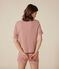 Pigiama short e t-shirt in cotone rigato donna FAMEUX/ MARSHMALLOW