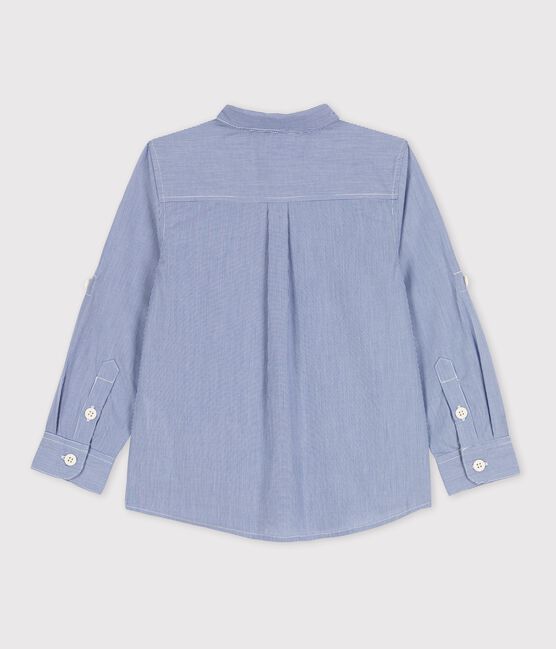 Camicia in popeline bambino blu BLEU/bianco BLANC