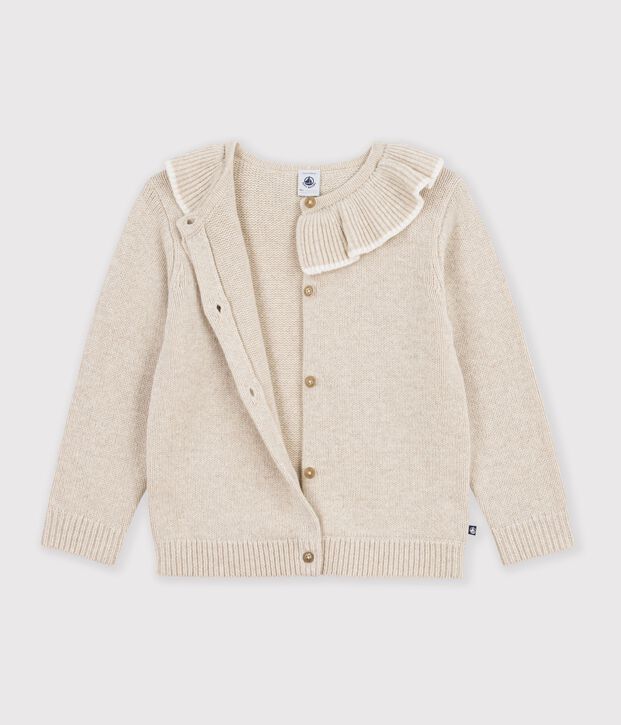 Cardigan in misto lana e cotone tinta unita bambina MONTELIMAR CHINE
