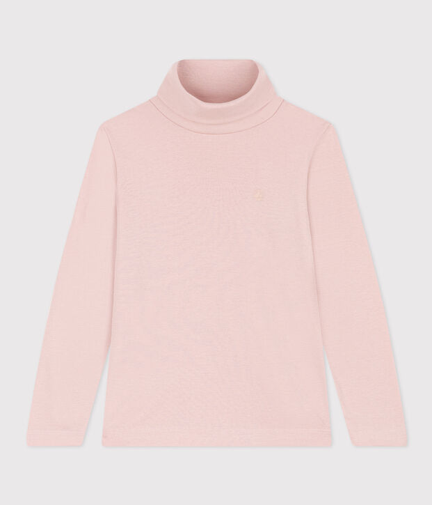 Dolcevita in cotone bambina/bambino rosa
