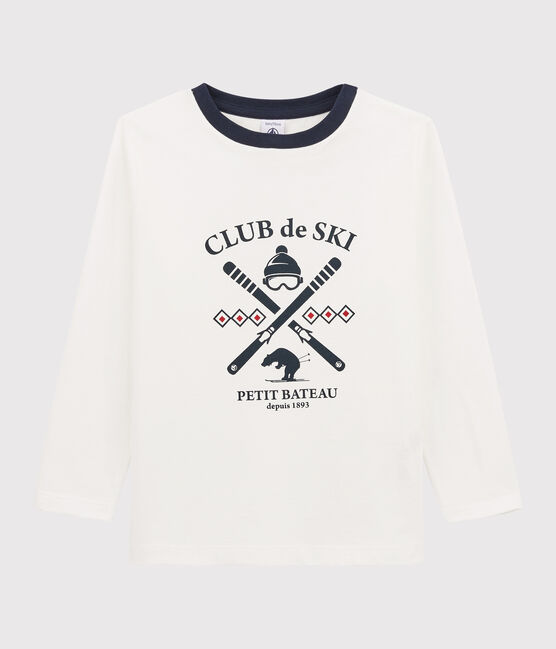 T-shirt serigrafata bambino bianco MARSHMALLOW