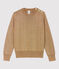 Pull marinaro in cotone dorato Donna marrone BRINDILLE/giallo DORE