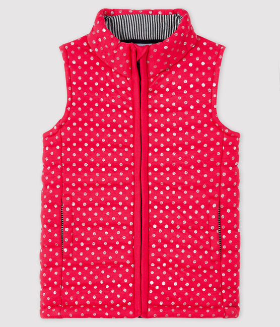 Giubbotto senza maniche bambina rosa POPPY/grigio ARGENT