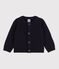 Cardigan in maglia di lana blu SMOKING