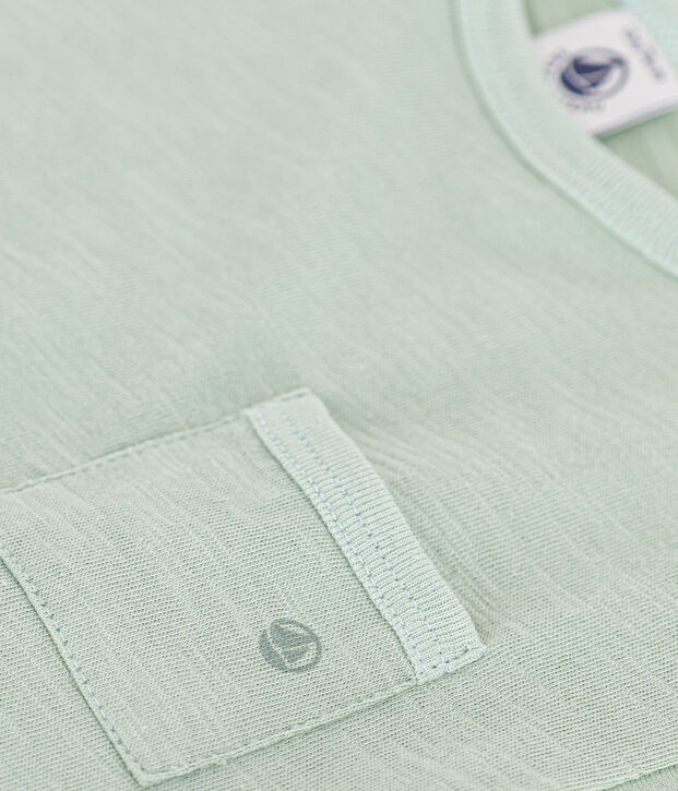 T-shirt beb&egrave; a maniche corte in jersey fiammato verde