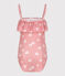 Costume da bagno intero a fiori bambina rosa CHARME/bianco MARSHMALLOW