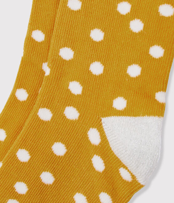 Calzini bambina giallo BOUDOR/bianco MARSHMALLOW